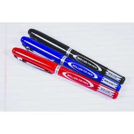 BAZIC Forza Asst. Color Needle Tip Gel Pen with Metal Clip (3 Per Pack) (1721-12P)