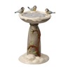 Goebel Figurine Winter Bird Bath - Winter Forest Christmas