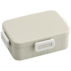 Skater YZFL7AG-A Women's Bento Box, 4-Point Lock, Antibacterial, 22.0 fl oz (650 ml), Dishwasher Safe, Leak Resistant, Made in Japan, Dull Gray