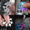 4 Pieces Snowflake Shaped Wrenches, Multifunctional Wrenches, Portable Tools, Stainless