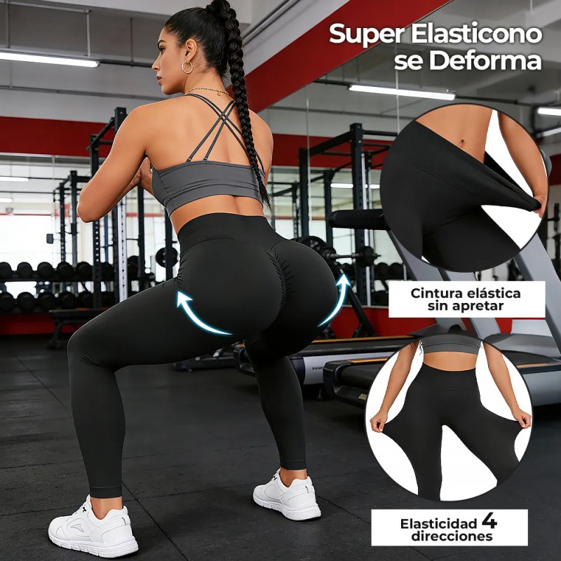 FTUVESO - 2pcs Leggings Deportivos Mujer Licras Ropa Para Gym