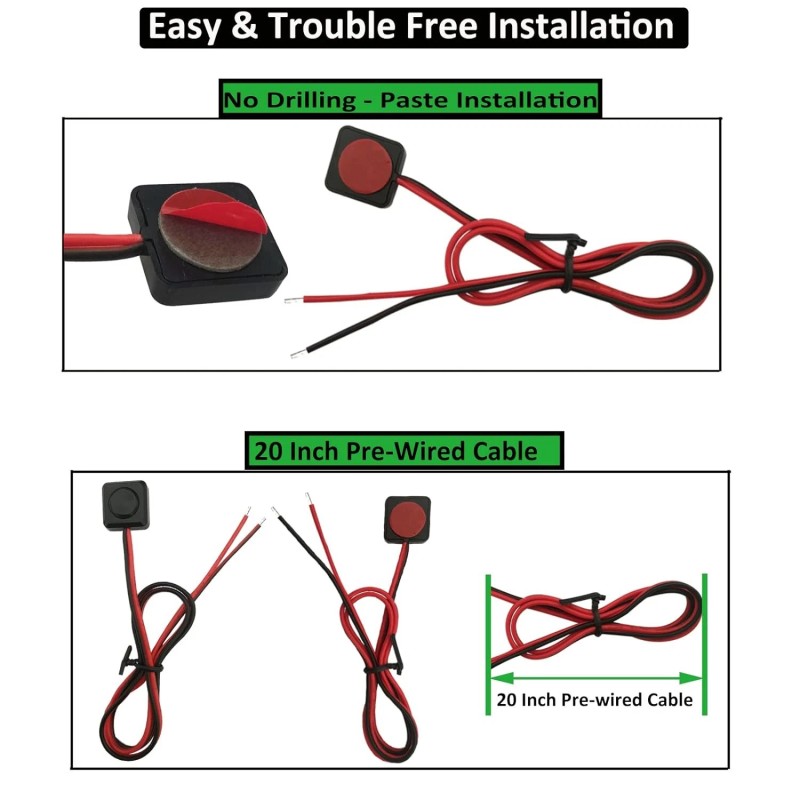 CARSANBO Momentary Push Button Switch 12V 24V Small Switch, 20