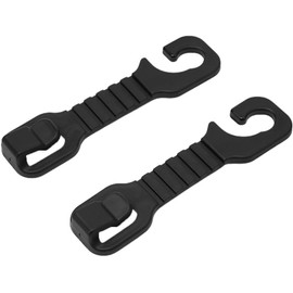 2 ganchos para reposacabezas de asiento de coche, organizador de bolsa de resina resistente para asiento trasero para bolso, accesorios de almacenamiento interior de automóvil, color negro