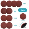 QESSUVNC 12pcs 125mm Sanding Discs 60/80/120/240 Grit with Backing Pad