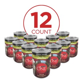 Purina ONE Wet Dog Food True Instinct Classic Ground Grain-Free Formula With Real Chicken and Duck High Protein Dog Food - (Pack of 12) 13 oz. Cans