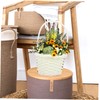 Ciieeo 5pcs Portable Woven Storage Baskets Multi Function Handle Baskets