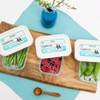 keeeper Food Containers, Set of 2, Freezable, Labelled Lid with