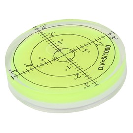 Round Level with 60 mm Diameter and Crystal Clear Scale, Easy Direction Detection, Diameter Measuring Tool for Scale Calibration
