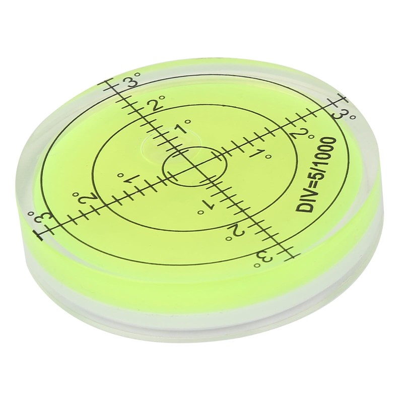 Round Level with 60 mm Diameter and Crystal Clear Scale,