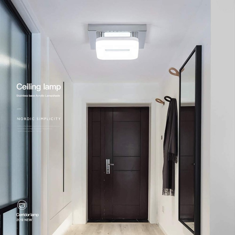 Artpad Surface Mount Square Ceiling Lamp Stainless Base Hallway Porch