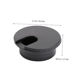 Housoutil 10pcs Black Cable Hole Cover Desktop Wiring Ducts for Home Office Practical Cord Organizer Swivel -top for Efficient