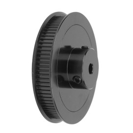 Synchronous Wheel 80 Teeth GT2 Alloy Steel Flange Timing Belt Pulley 5mm Bore for 3D Printer CNC Lathe 6mm Width Belt(Black)