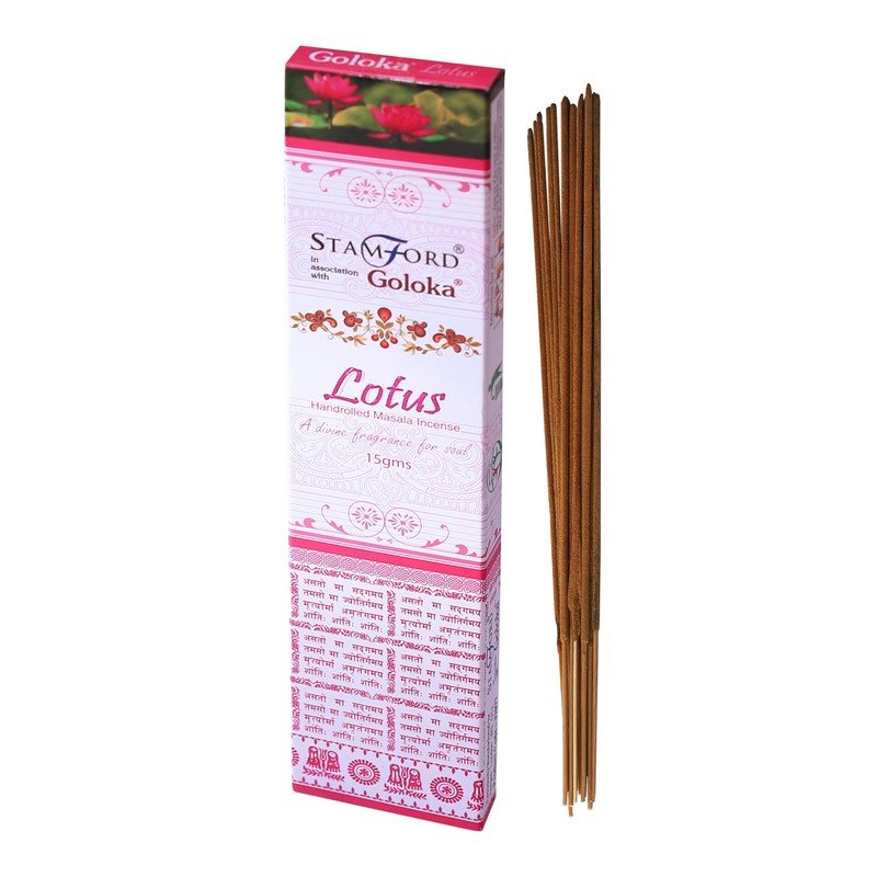 Goloka Lotus Incense, 15 Gms x 12 Packs