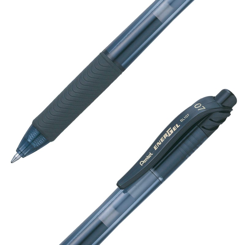 Pentel de México BL107BP-A Bolígrafo Energel X, Tinta Negra, Blíster