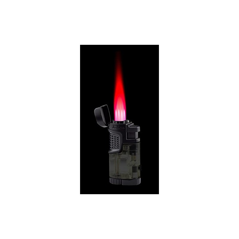 Jetline Fatboy Black Quad Jet Flame Lighter with Cigar Rest