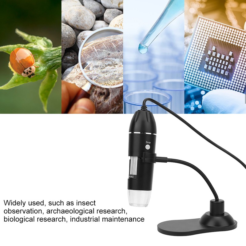 LED 50X-1000X USB Digital Microscope Electronic Microscope with Bracket