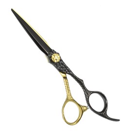 VOCOSTE Hair Scissors Hair Cutting Scissors Professional Hairdressing Scissors Stainless Steel Razor 6.9" Length Black