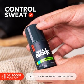 SweatBlock Clinical Strength Antiperspirant and Deodorant System for Men and Women Roll-On 1.2 fl oz for Sweat Control Plus 2.7 oz Stick for 48 Hour Odor Protection Hyperhidrosis Treatment Kit