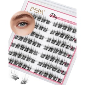 EMEDA Natural Lash Clusters C Curl Wispy Eyelash Cluster Natural Look Cluster Lashes Ultra-Thin Band DIY Lash Extensions Individual Lashes(ZK58)