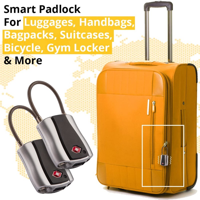 tag8 Dolphin Smart Padlock (Pack 1), TSA-Compliant Suitcase and Luggage