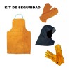 SITECSA Kit Seguridad Soldador Mandil, Guantes, Mangas Y Capucha