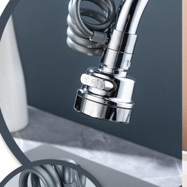 LUPATDY Tap Extension with Water Filter, 360 Degree Tap Attachment Rotatable, Multifunctional Tap Extender with 3 Water Filters, Tap Adapter for Taps Kitchen and Bathroom
