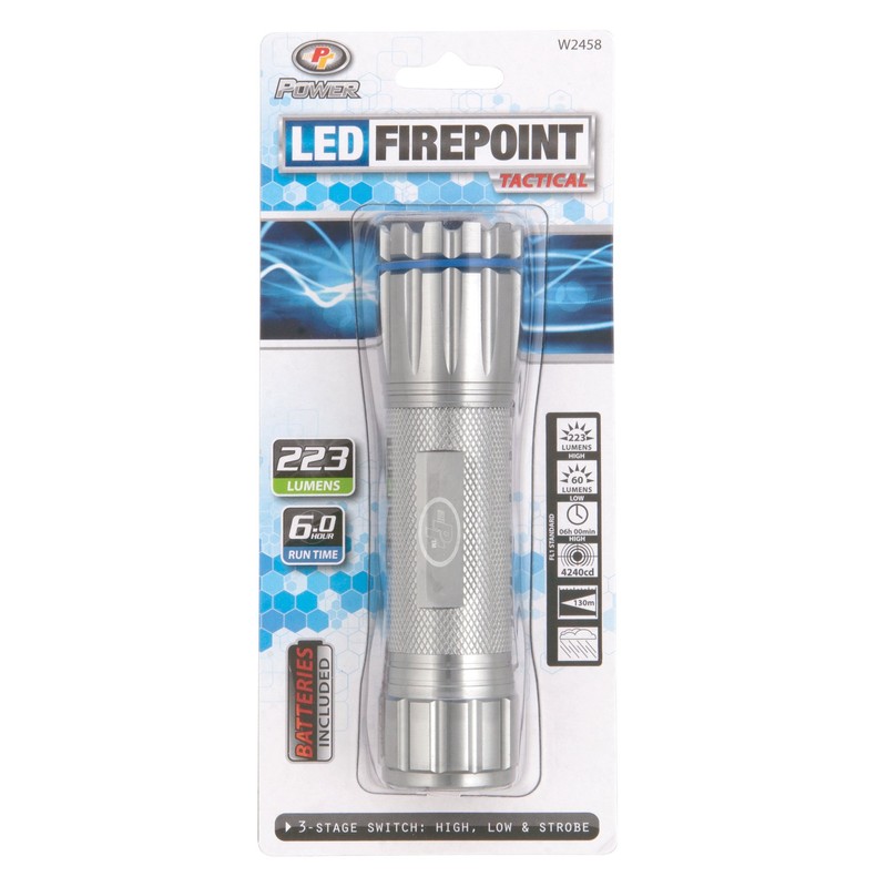 Performance Tool W2458 Power Gun Metal Tactical LED Flashlight