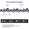 V-MODEST 3-Pack DeWalt Pole Saw Chain 8 Inch 34DL 3/8"