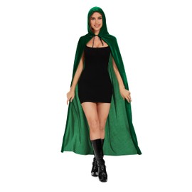 Raven Cape,Red Cape,Red Riding Hood Cape,Red Cape for Women,Purple Cape with Hood Raven Costume,Raven Cosplay Red Cape with Hood,Black Cape Women,Raven Cloak,Black Hooded Cape Velvet Cape Green XL