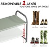 INGIORDAR Shoe Rack 2 Tier Long Storage Organizer Wide Metal