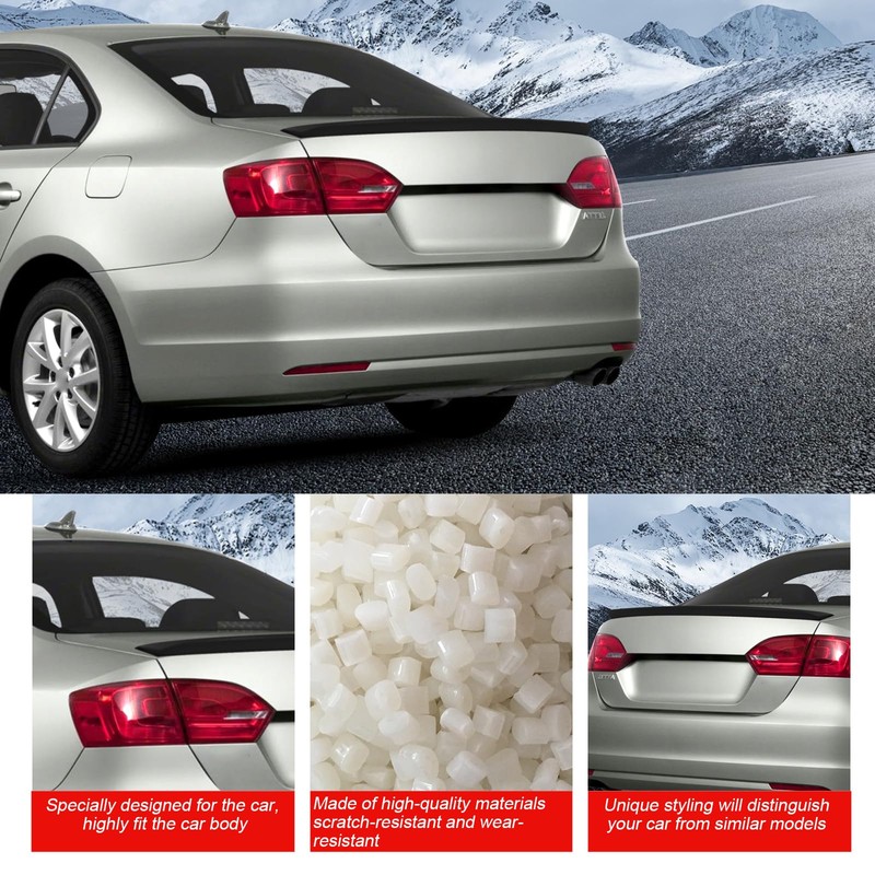 cciyu Black ABS Rear Spoiler Wing Accessories for 2012 2013