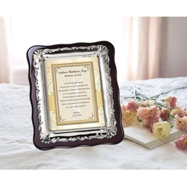 Graduation Law College University School Gift Silver Decorative Desk Frame Plaque Graduate Best Attorney Lawyer JD Juris Doctor Present Him Her