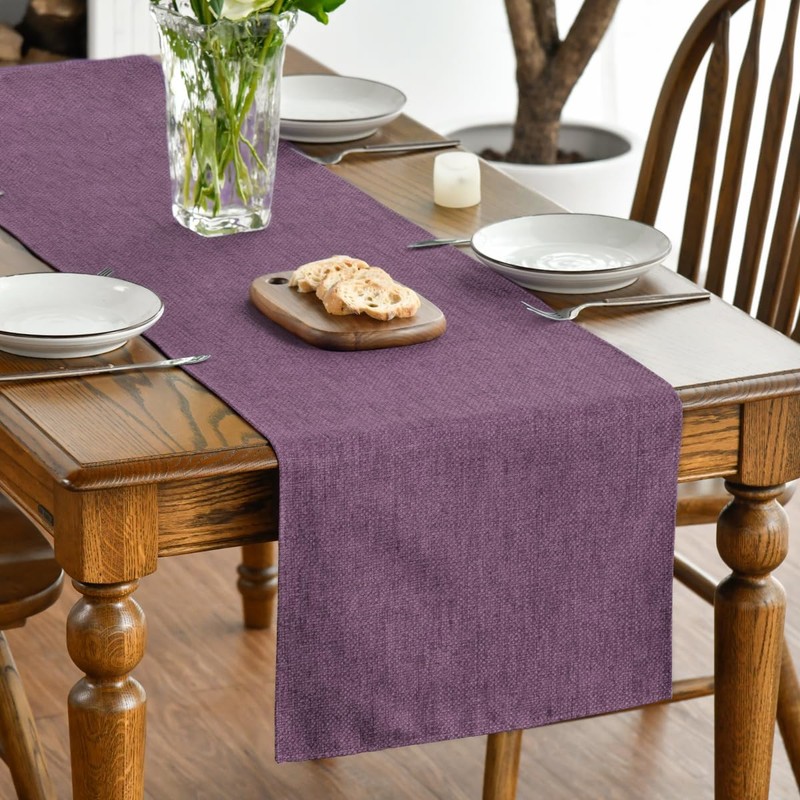 Artoid Mode Purple Table Runner, Seasonal Fall Winter Machine Washable