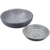 Gisela Graham Ceramic Dash Round Trinket Dish 2-Pieces Set, Dark