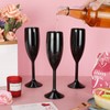 Domensi 60 Pack Black Acrylic Champagne Flutes Bulk 6 oz