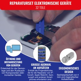 11501570041 32Pcs Smartphone Open & Repair Kit, Grey