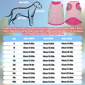 Dog Cooling Vest,1PC Breathable Mesh Dog Cooling Jacket Coat with Reflective Strip,Elastic Sun-proof Ice T-Shirt for Small Medium Large Dogs Outdoor Activities (Pink, 4XL)
