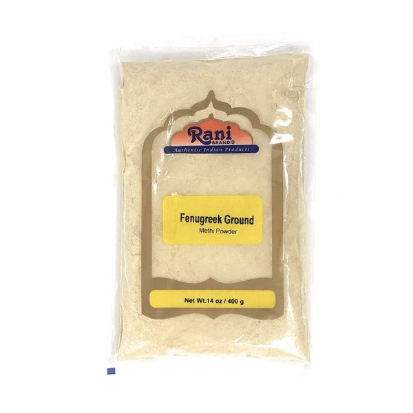 Rani Fenugreek (Methi) Seeds Ground Powder 14oz (400g) Trigonella foenum graecum | Gluten Friendly | Non-GMO (used in cooking & Ayurvedic spice) 