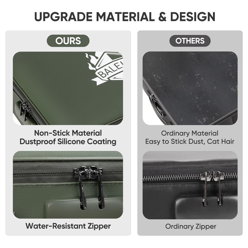 BALEINE Fireproof Document Box with Lock, Portable Fireproof Document Bag