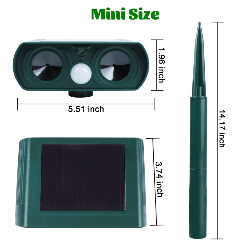 YumiHoe Dark Green Solar - Garden - Tool, IPX8 Waterproof