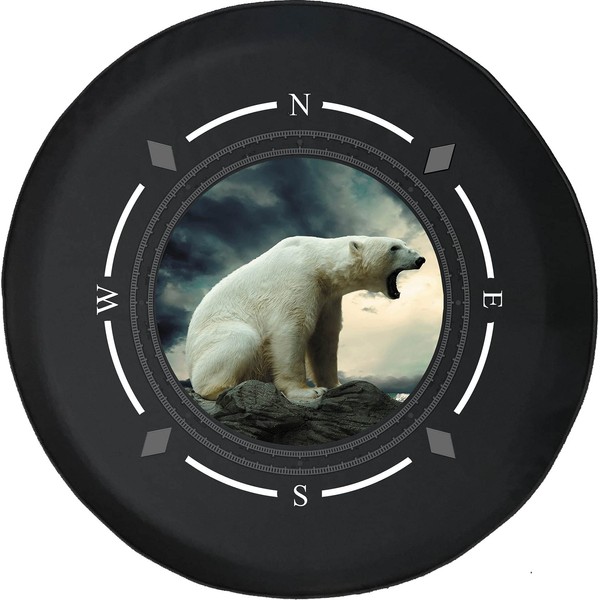 Spare Tire Cover Compass Polar Bear in The Artic Wheel