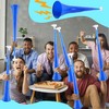 Haconba 6 Pack 24 Inch Collapsible Stadium Horn Noisemakers Plastic