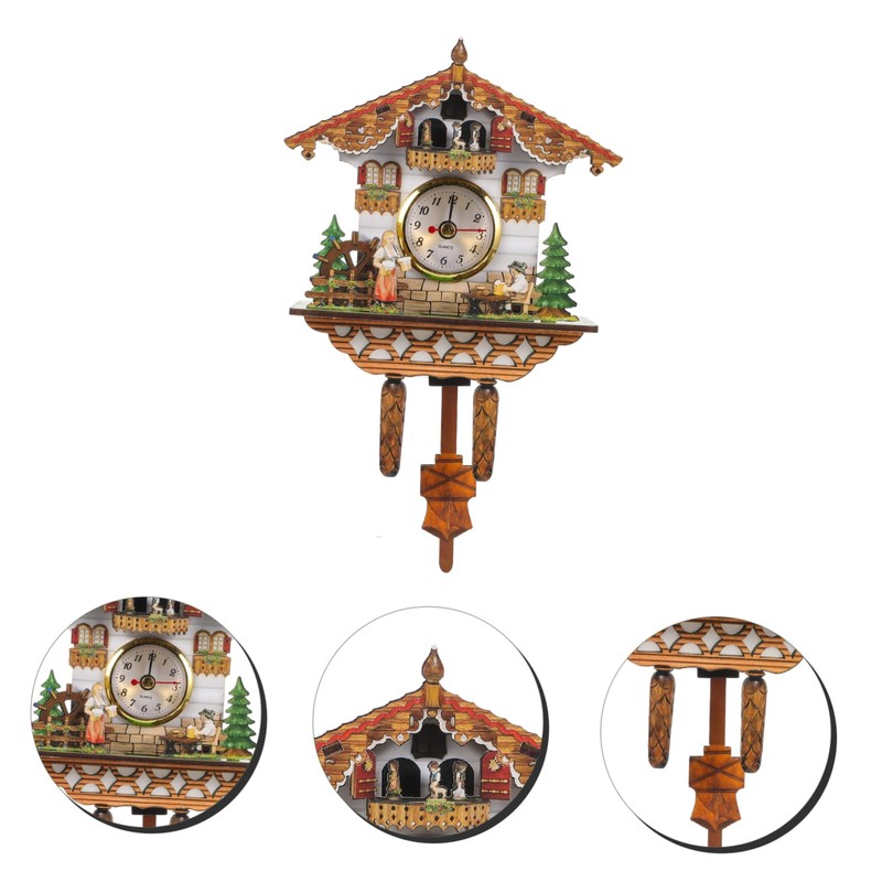 Ciieeo Home Living Room Cuckoo Handcrafted Clock Cuckoo Clock Wall