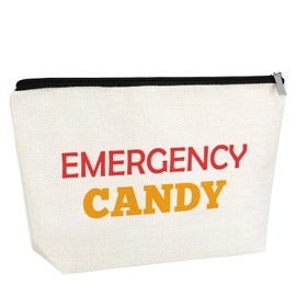 Gfhzdmf Snack Lover Gifts for Girl Women Emergency Candy Makeup Bag Girls Trip Gifts Emergency Bag for Daughter Sister Besties Best Friend Bff Cosmetic Pouch with Zipper Birthday Gift