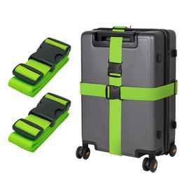 Green Suitcase Strap 198 cm Luggage Strap Long Suitcase Luggage Straps Suitcase Strap Set of 2 Adjustable Suitcase Luggage Straps Luggage Strap for Suitcases