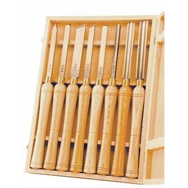 PSI Woodworking LCHSS8 Wood Lathe 8pc HSS Chisel Set