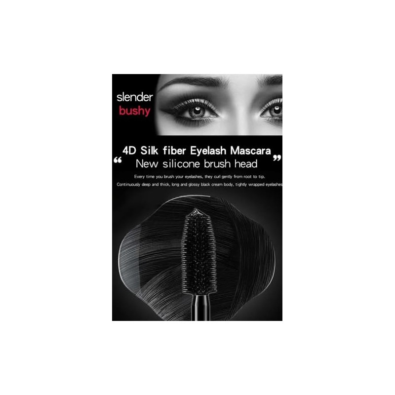 A'riz Long Lasting 4D Mascara for Eyelashes, Waterproof Formula, Black