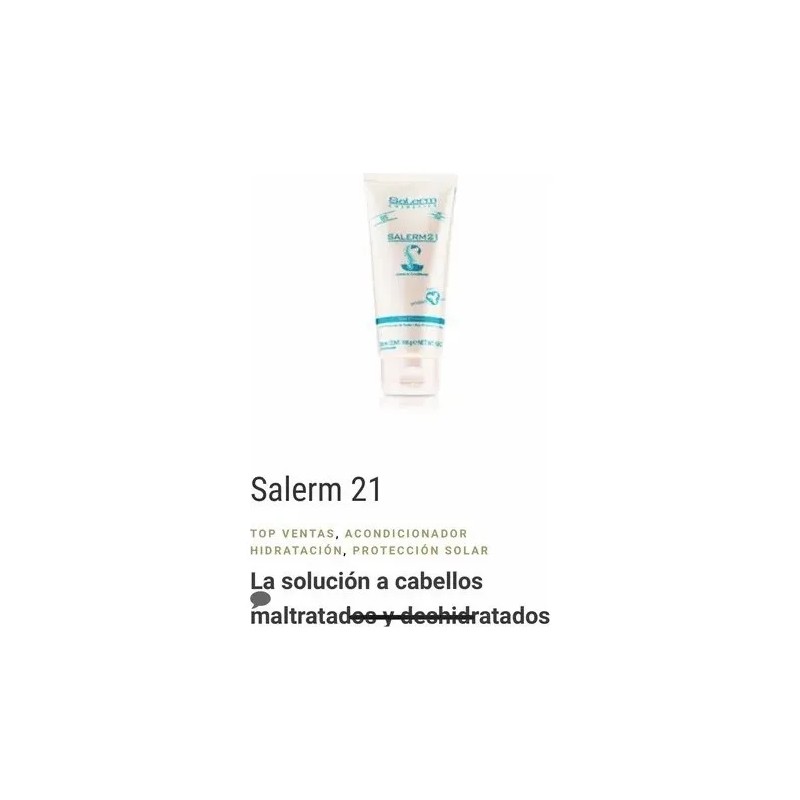 Salerm 21 Silk Protein Tratamiento Cabello Muy Seco 200ml