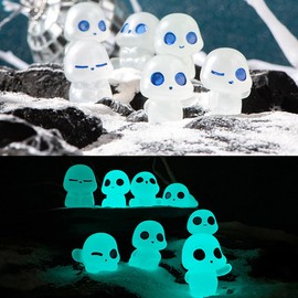 Purple Star Mini Aliens 10 Pack Tiny Aliens Little Aliens Mini Resin Alien Figures Hide Small Alien Figurines Glow in The Dark Ghosts Elves Miniature Fairy Garden Accessories Decorations Blue