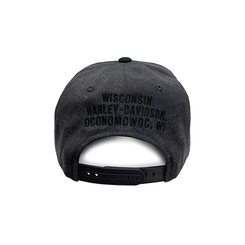 Harley-Davidson Mens Willie G Skull Snapback Flat Brim Baseball Cap